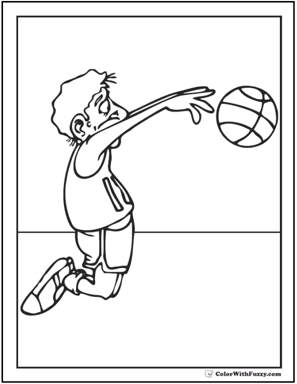 Basketball Coloring Pages: Customize And Print PDFs