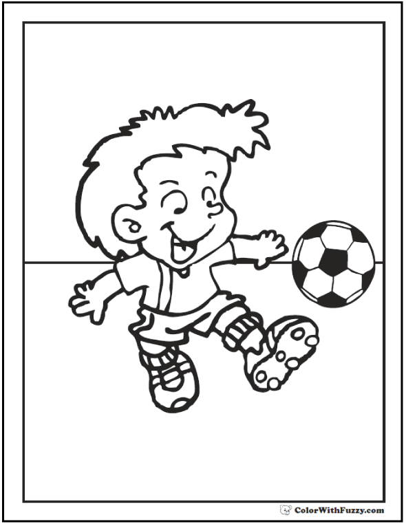 Kids Soccer Coloring Theme