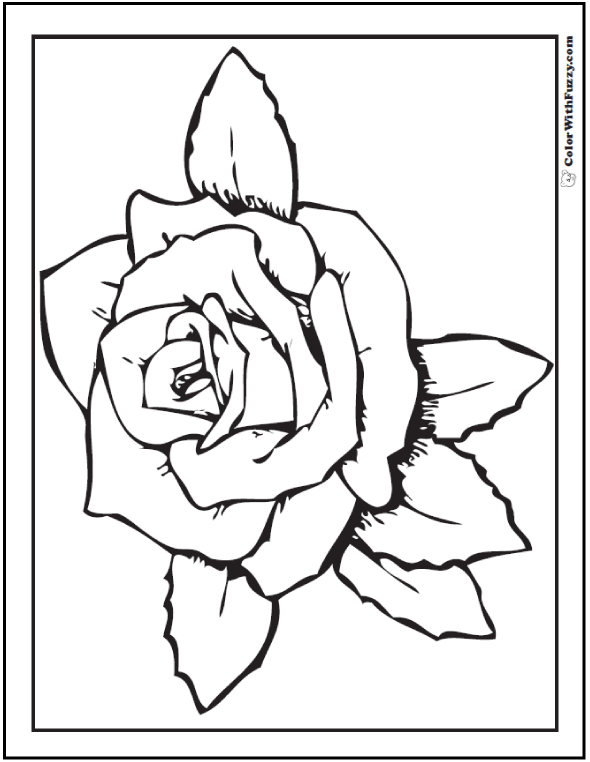 73+ Rose Coloring Pages Customize PDF Printables