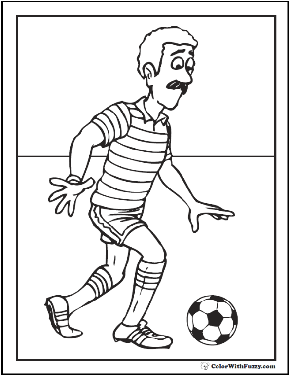 Men's Soccer Coloring Picture