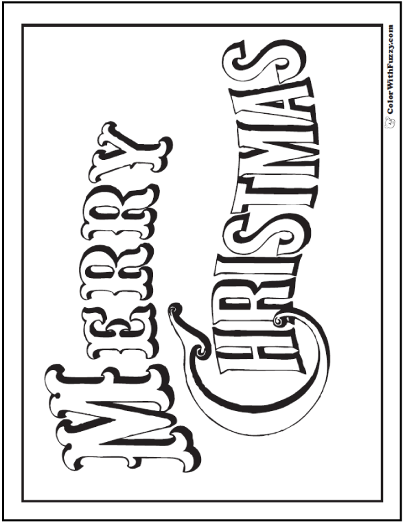 Merry Christmas Coloring Pages