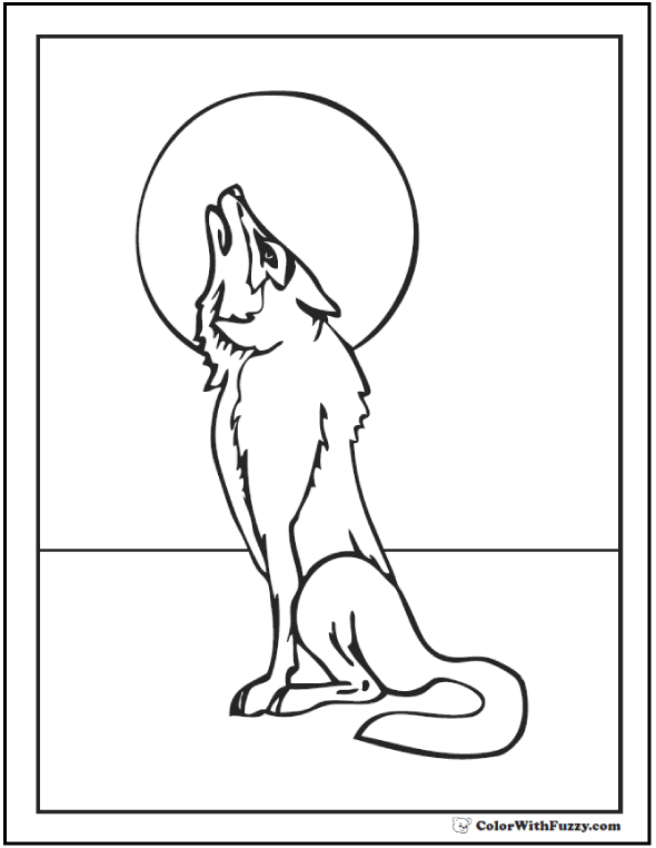 Wolf Coloring Pages Print And Customize