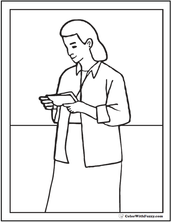 Sweet Picture Of A Mother For Kids To Color