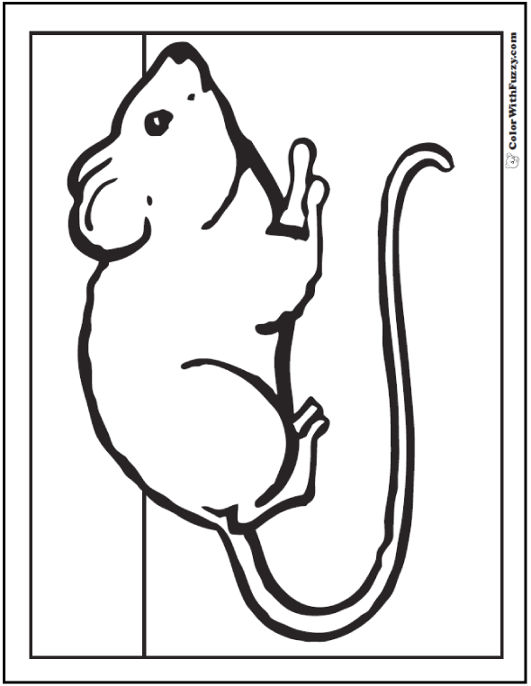 Mouse Coloring Pages To Print And Customize For Kids