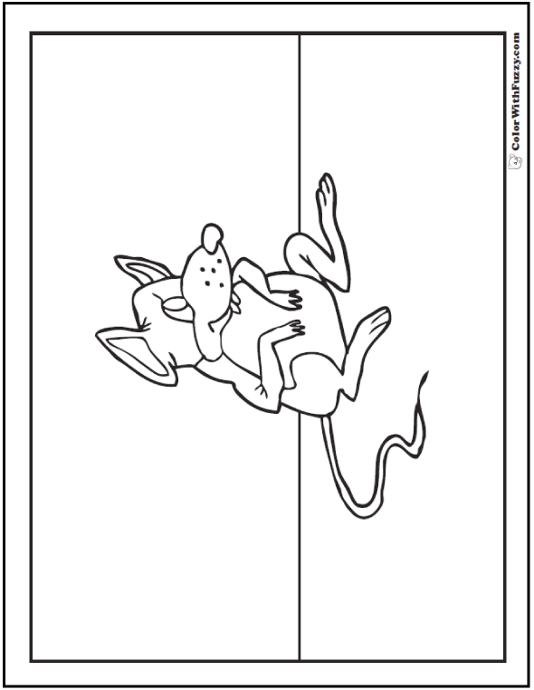 Sitting Cartoon Mouse Printable