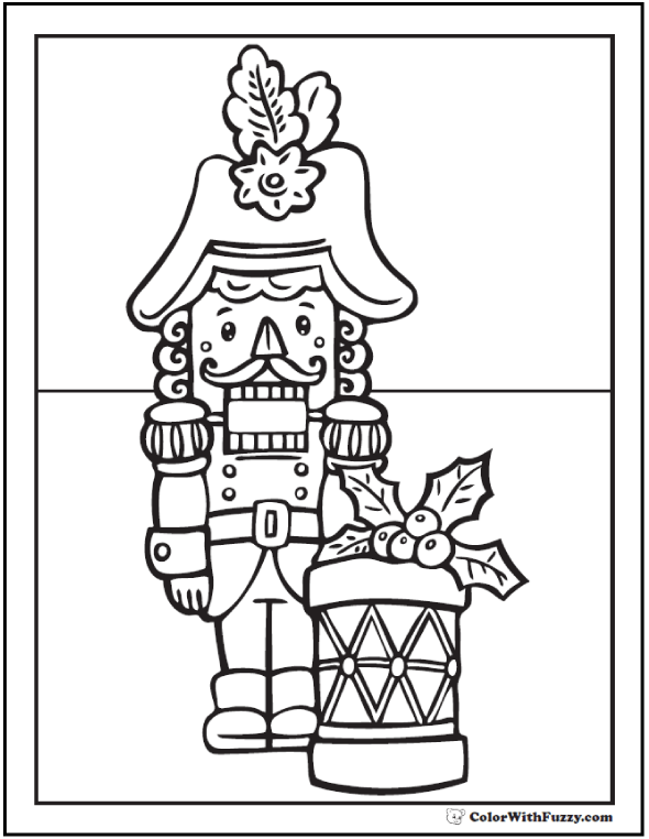 christmas drum coloring page