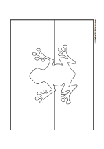 Outline of a frog coloring page.