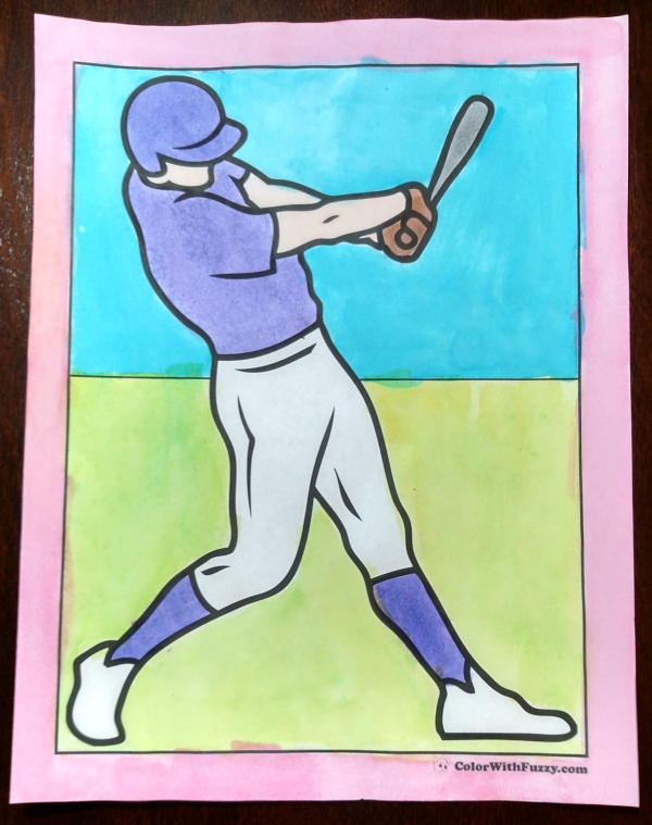 Fun Baseball Coloring Sheets: Batters, Catchers, Pitchers, Runners, Equipment, and Trophy Awards.