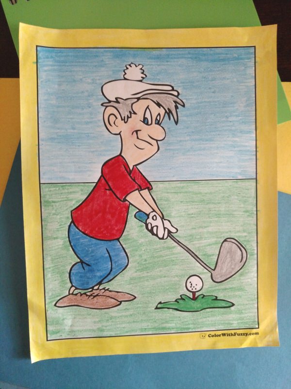 Fun Golf Coloring Pages.