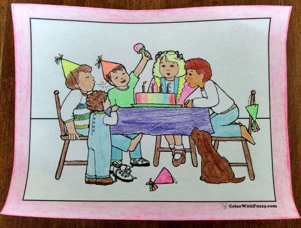 Happy birthday coloring pages!