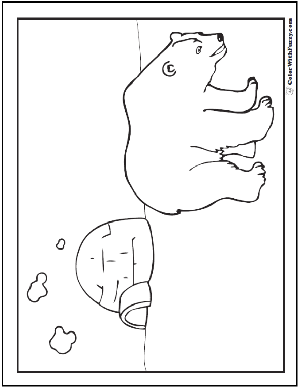 printable coloring pages polar bear