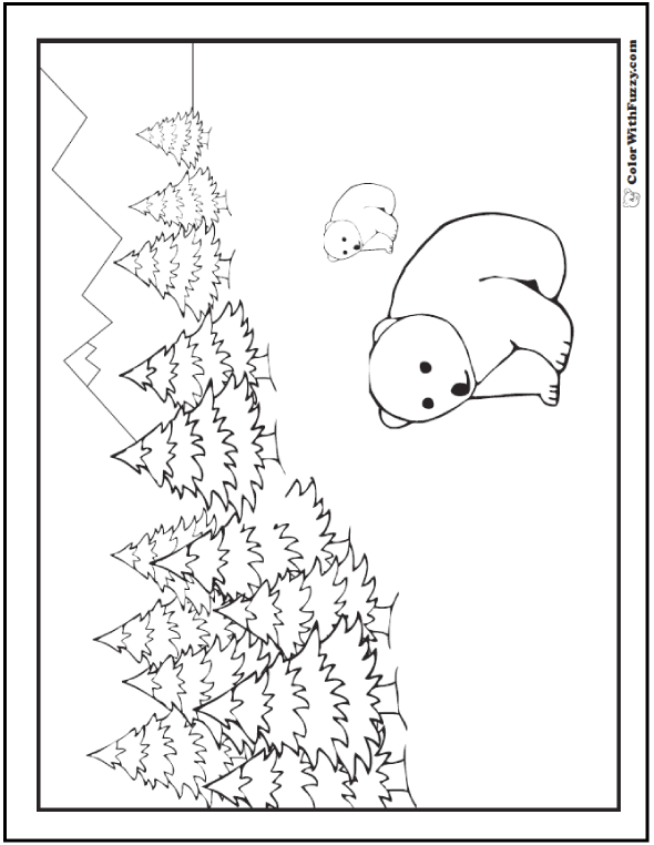 printable coloring pages polar bear