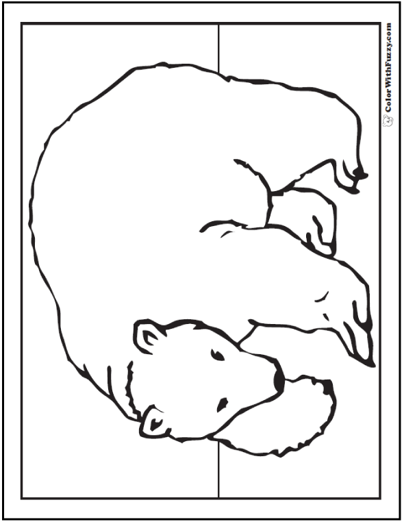 Polar Bear Coloring Pages Advanced 1