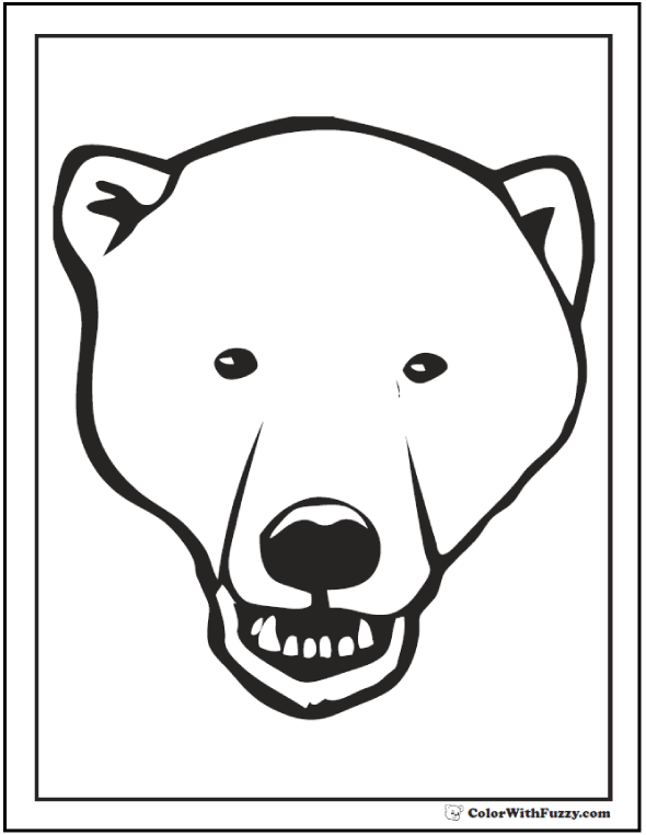 printable coloring pages polar bear