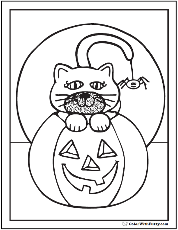 72 Halloween Printable Coloring Pages Jack O Lanterns Spiders Bats