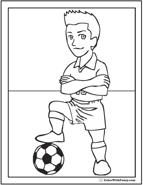 360 Soccer Move Printable Coloring Sheet