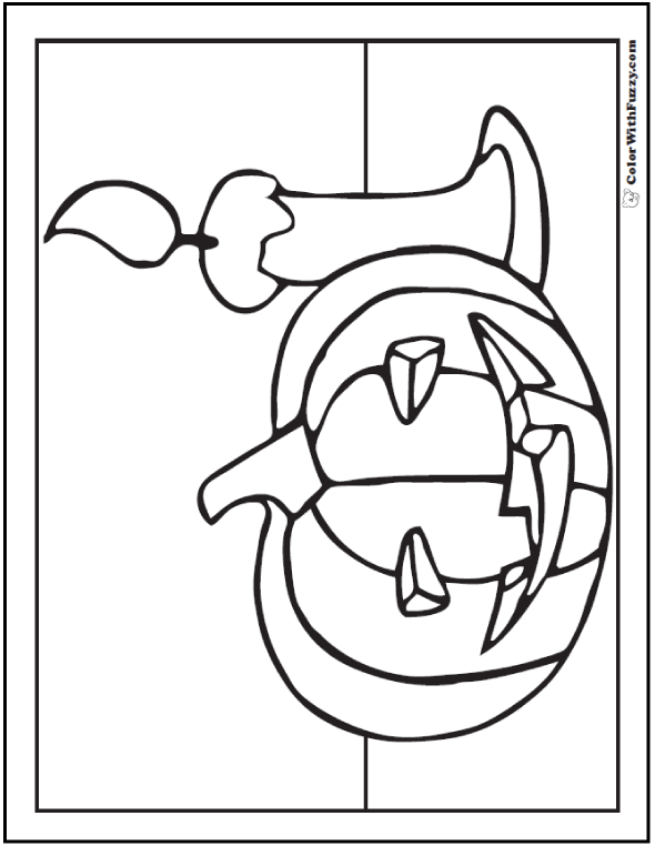 Halloween coloring pages: Preschool Pumpkin And Candle Coloring