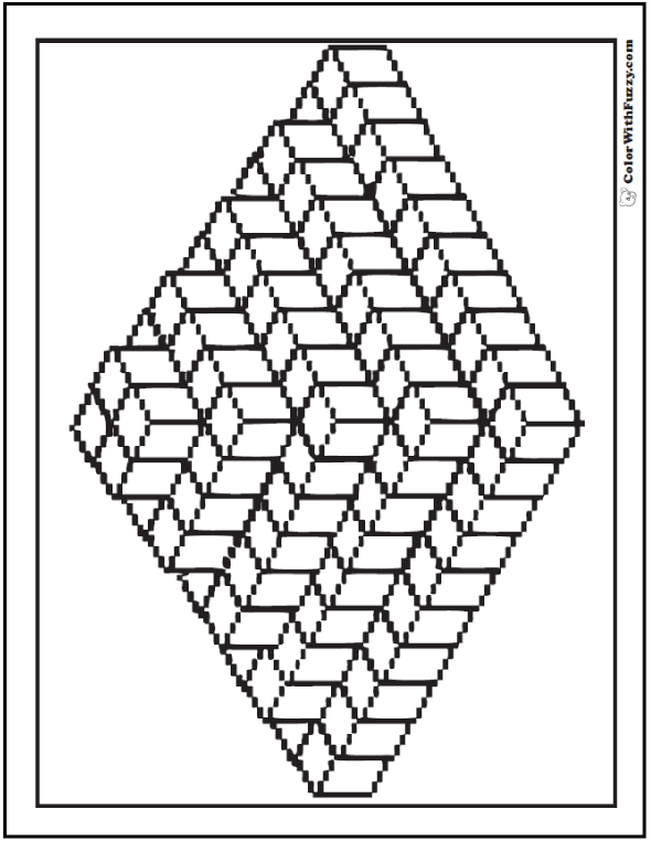 3d Coloring Pages Printable Free - FREE PRINTABLE TEMPLATES