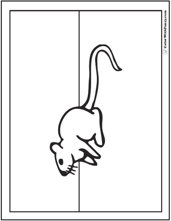 Mouse Coloring Pages To Print And Customize For Kids