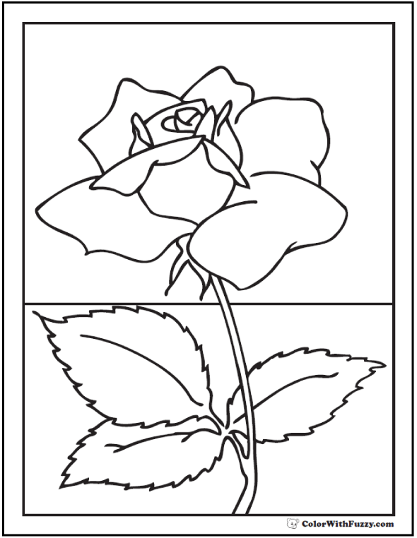 73 Rose Coloring Pages Customize Pdf Printables