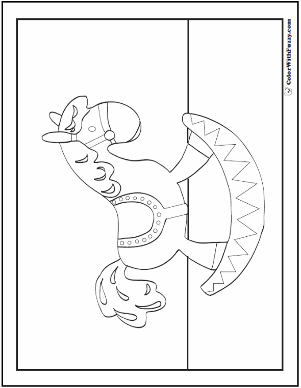 Download Horse Coloring Page: Riding, Showing, Galloping