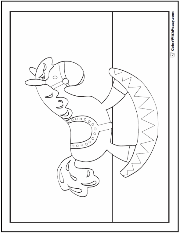 Rocking Horse Coloring Page