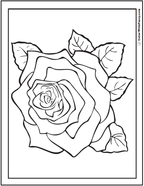 73+ Rose Coloring Pages: Customize PDF Printables