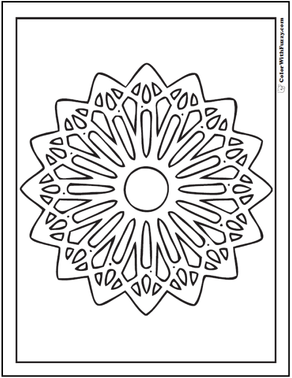 Pizzelle Rosette Coloring