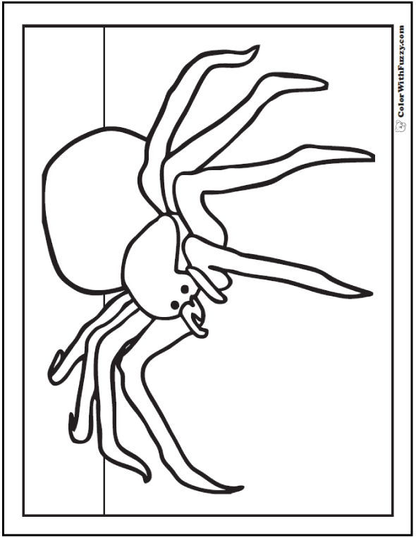 Scary Spider Coloring Pages - Food Ideas