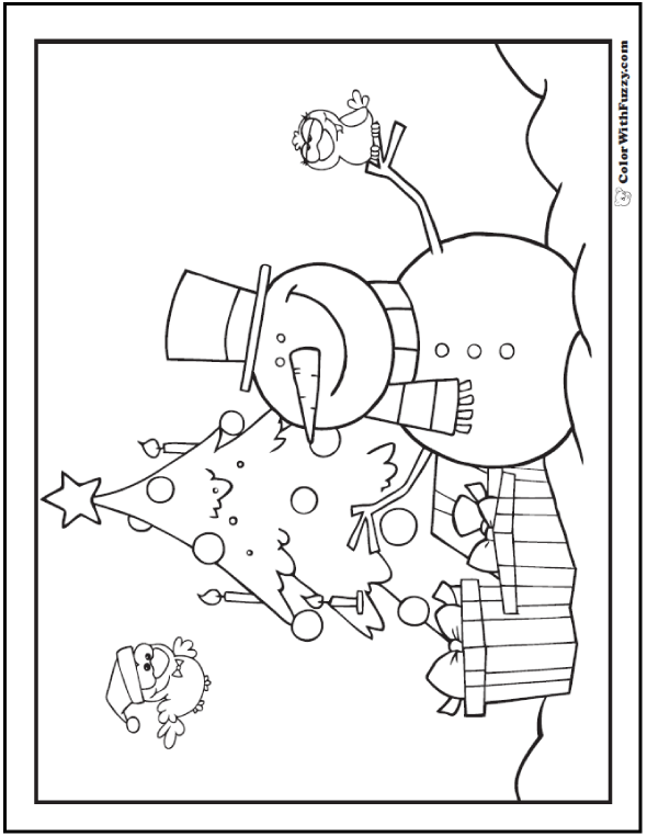 25+ Christmas Tree Coloring Pages Fun In The Snow!