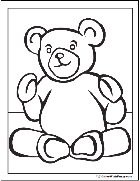 Teddy Bear Coloring Pages For Fun!