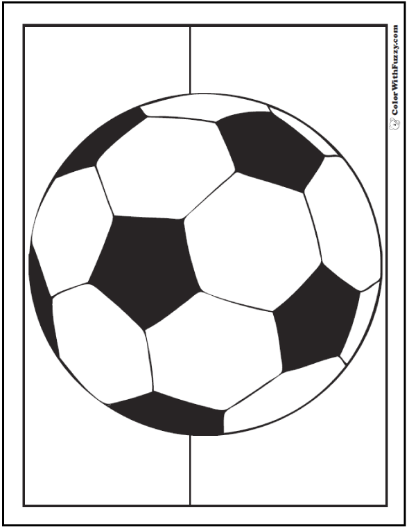 Pre-K Soccer Ball To Color