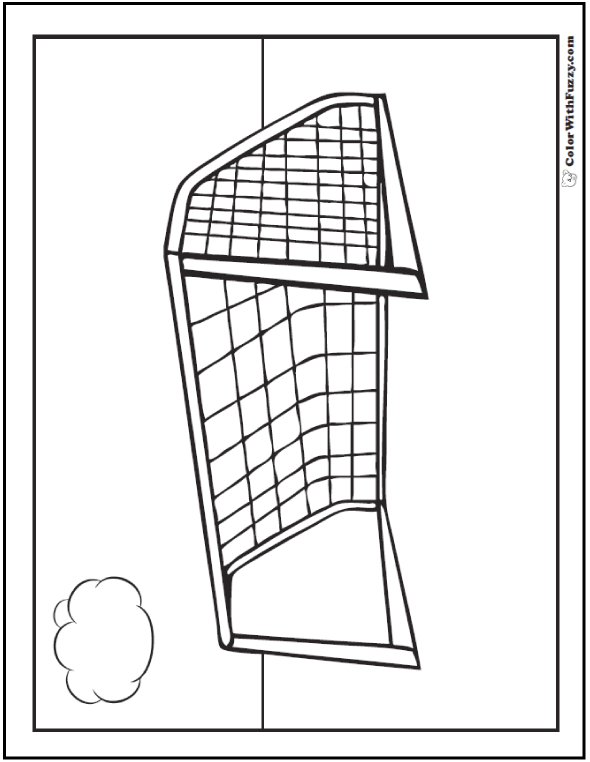 Soccer Goal Coloring Sheet