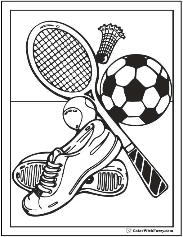 Sports Coloring Pages For Boys