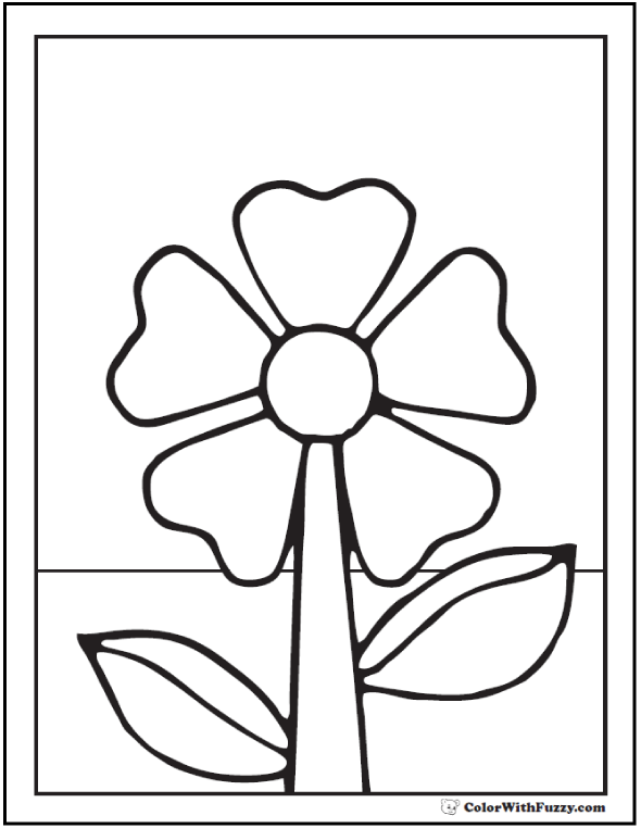 images of spring flowers coloring pages - photo #31