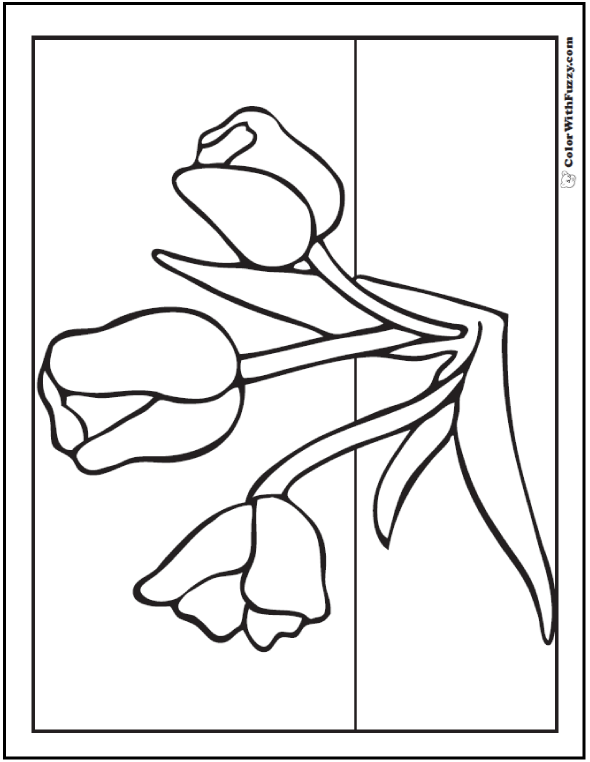 Tulip Flower Coloring Pages: 14+ PDF Printables