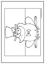 Saint Patrick frog coloring page: A wee bit a wearin' o the green. Happy St. Patrick's day!