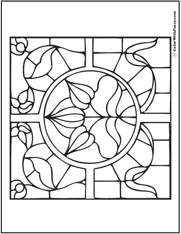 Simple Adult Coloring Pages in a Printable PDF Format