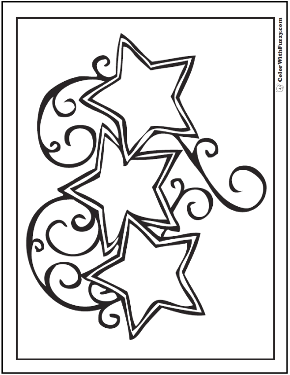 60 Star Coloring Pages Customize And Print Ad-free PDF