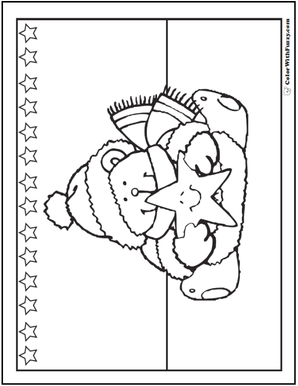 Star Teddy Bear Picture To Color