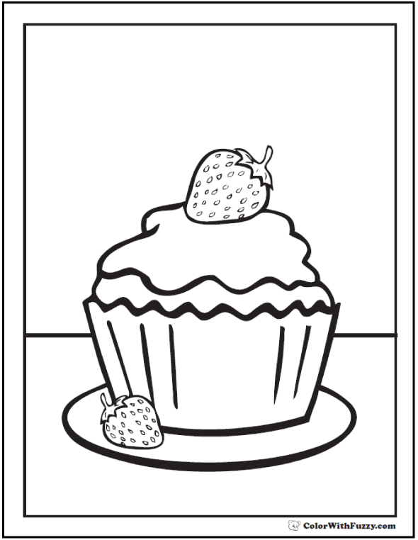 Download 40+ Cupcake Coloring Pages Customize PDF Printables