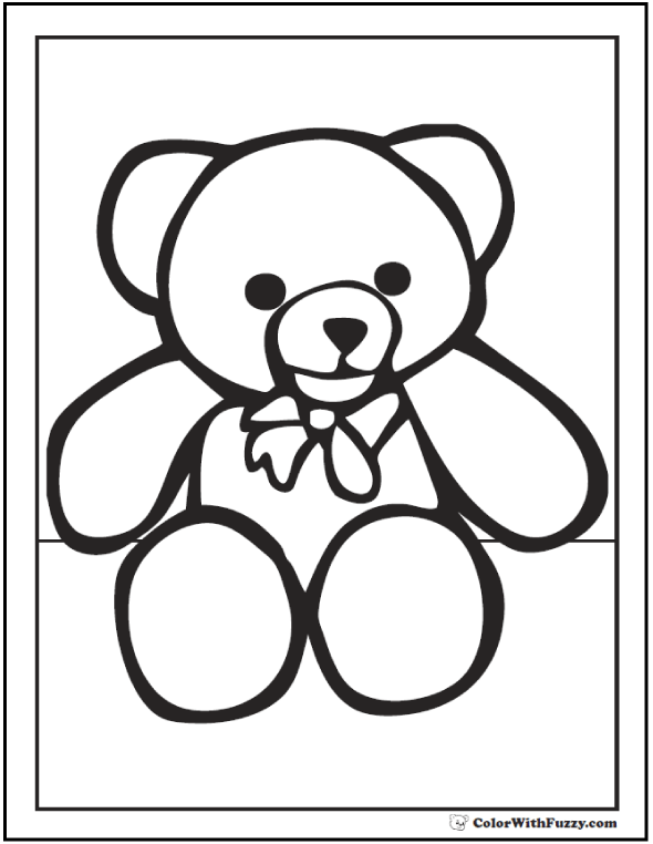 teddy bear valentines day coloring pages