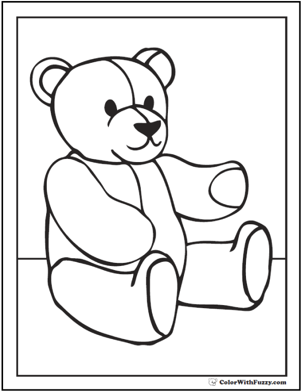 Colour in teddy bear discount