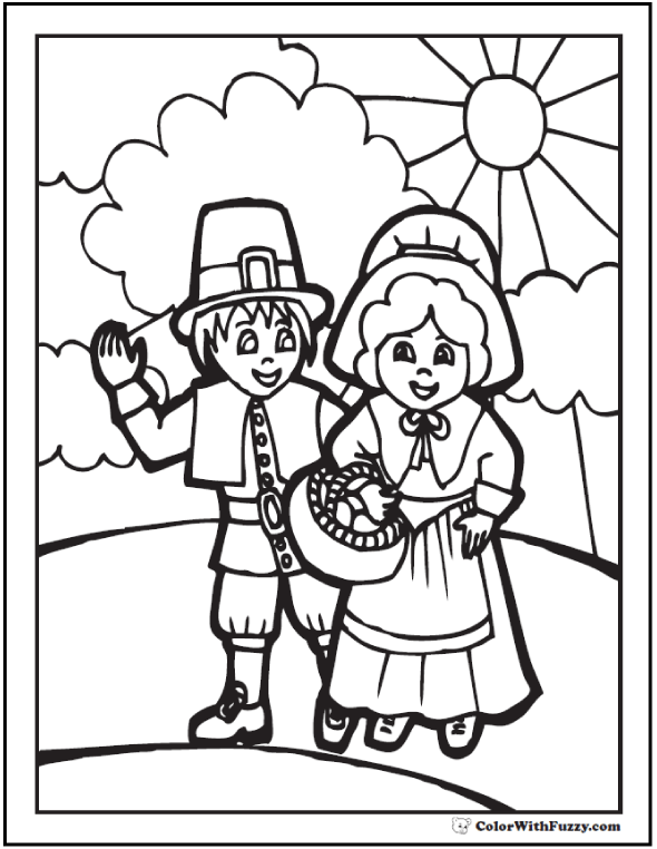 Download 68+ Thanksgiving Coloring Pages Autumn Harvest Fun!