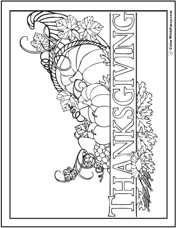 68+ Thanksgiving Coloring Pages Autumn Harvest Fun!