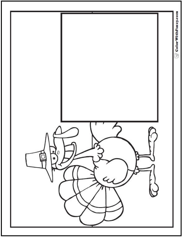 Printable Thanksgiving Sign To Color