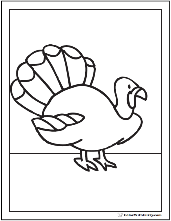 black throated gray turkey coloring pages