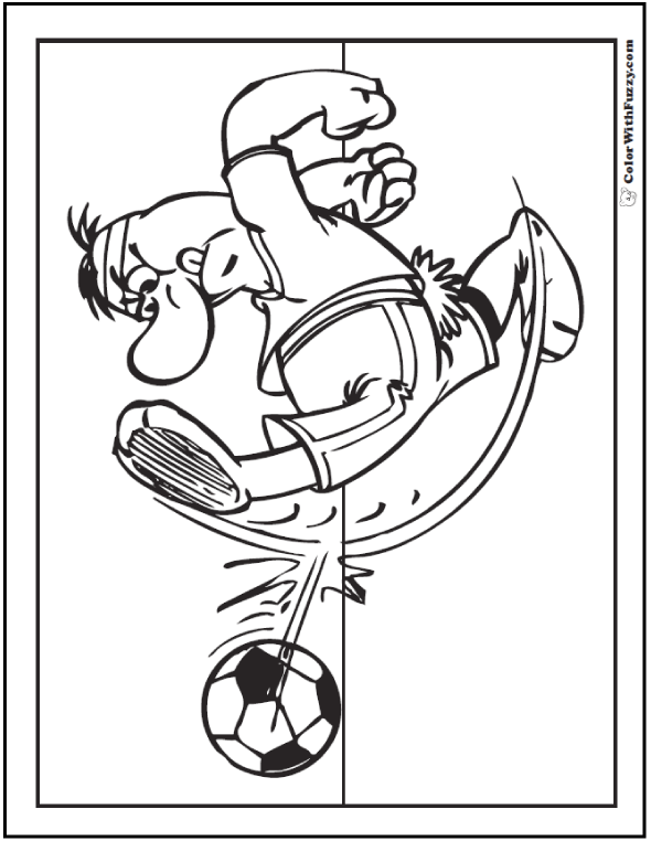 Tough Guy Soccer Coloring Sheet
