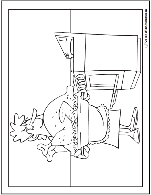 Turkey Dinner Coloring PDF