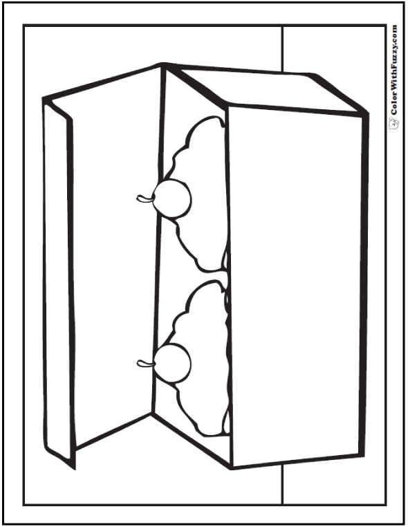 Two Cupcakes In A Box To Color